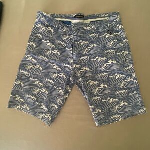 Blue Wave Patterned Shorts